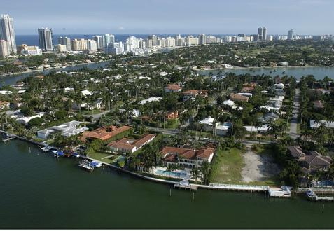 La Gorce Island real estate Miami Beach Florida - areal view
