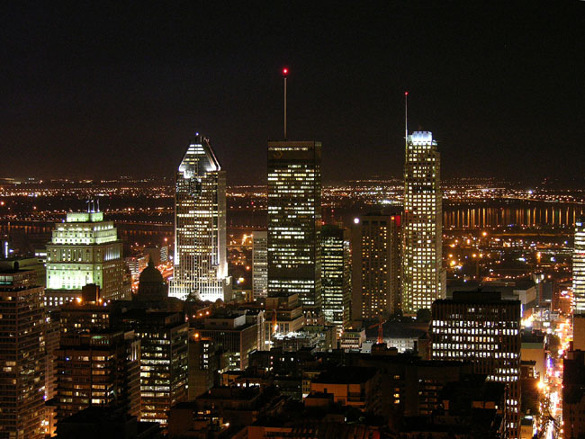 New York City homes and real estate - skyline at night 