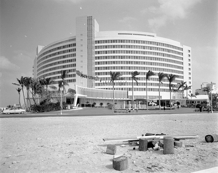 Rare View Of Fontainebleau Hotel In 1955